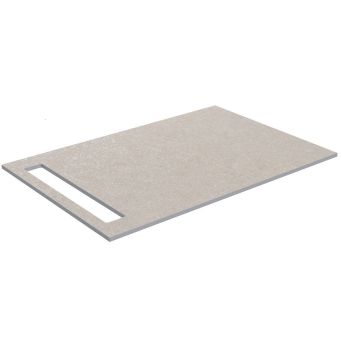 Benkeplate 70 HPL med håndkleholder på en side h/v- sandfarget