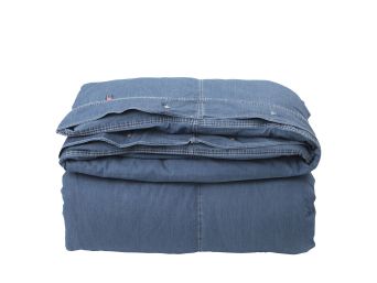 Organic Washed Denim Cotton Duvet Cover- Denim Blue 140x220