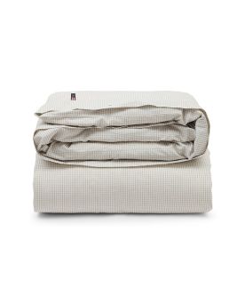 White/Gray Checked Cotton Poplin Duvet Cover 200x220