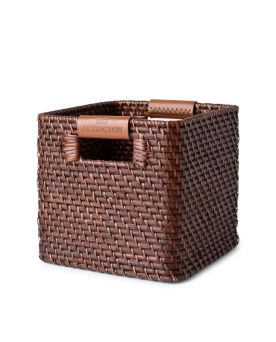 Lexington Small Basket With Leather Detail