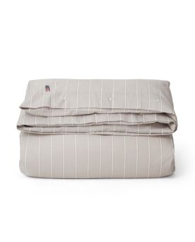 Gray/White Striped Lyocell/Cotton Duvet Cover 140x200