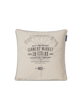 Farmers Market Organic Cotton Canvas Pillow Cover