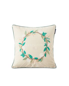 Lexington - Wreath Logo Organic Cotton Twill Pillow Cover