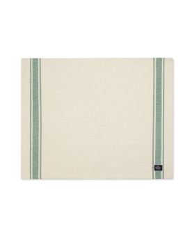 Lexington Striped Cotton/Jute Placemat, White/Green- 40x50