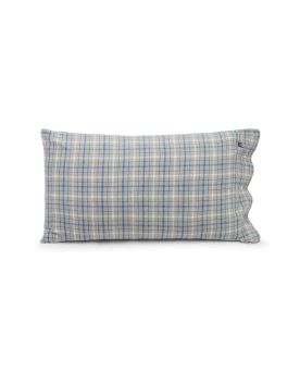 Lexington Gray/Blue Checked Cotton Flannel Pillowcase- 50x70