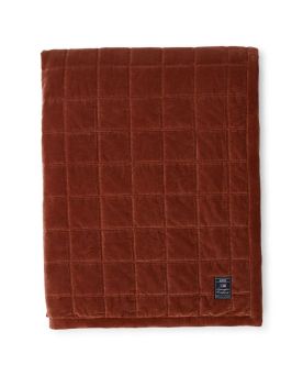 Quilted Cotton Velvet Bedspread, Rustic Brown- 160x240