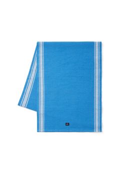 Cotton Jute Runner with Side Stripes Løper Blue/White 50x250