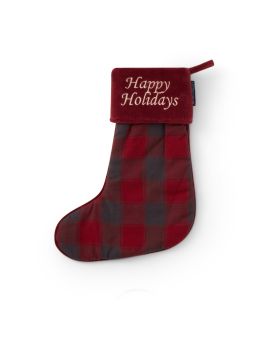 Happy Holidays Cotton Flannel Stocking