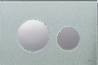 TECEloop betjeningspplate, sølvgrå glass/krom knapper