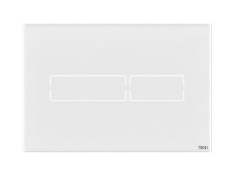 TECElux Mini elektronisk betjeningsplate, hvitt glass