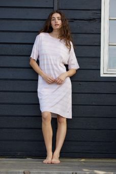 Molly Organic Cotton/Modal Nightgown, Pink/White M