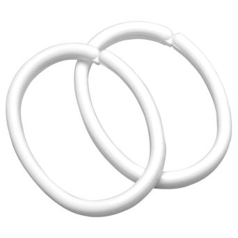 Clips - Ringer til dusjforheng 12 stk hvit