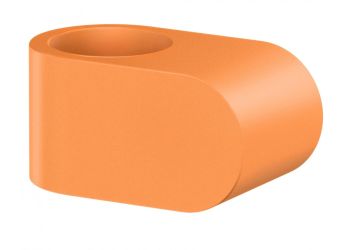 BESLAGSBODEN - Dørstopper for dørvrider, orange gummi, Clementine. L 34 mm