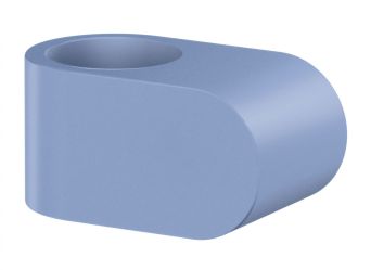BESLAGSBODEN - Dørstopper for dørvrider, blågrå gummi, Dusk. Lengde 34 mm