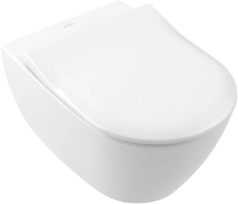 Villeroy & Boch Subway 2.0 Kombipakke - Toalett med toalettsete veggmontert, CeramicPlus  Hvit Alpin 