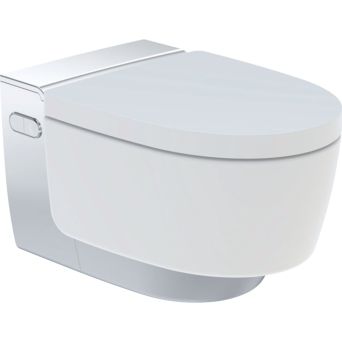 Geberit AquaClean Mera Comfort dusjtoalett vegghengt toalett: Blankforkrommet