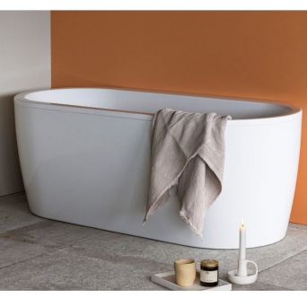 Interform Frøya frittstående badekar 160x75 cm m/ hvit panel
