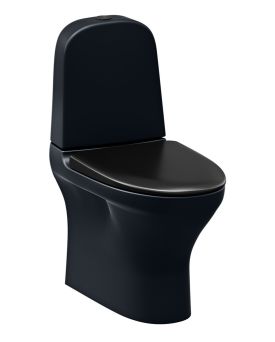 Gustavsberg Estetic 8300 - Toalett og toalettsete skjult s/p-vannlås, Hygienic Flush Ebony Svart 
