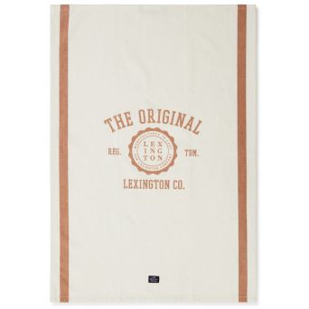 The Original Cotton Twill Kitchen Towel- Off White/Brown 50x70