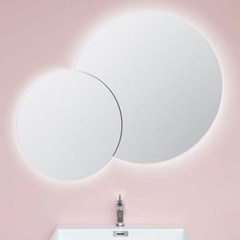 Livorno dobbelt speil med lys, venstre- Total bredde 112 cm