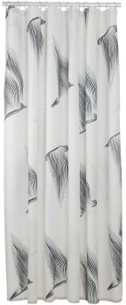 Sealskin Birds dusjforheng 180x200 sort-hvit